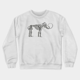 Mammoth Skeleton | Mammoths | Tusks | Skulls and Skeletons | Extinct Mammals | Black and White Crewneck Sweatshirt